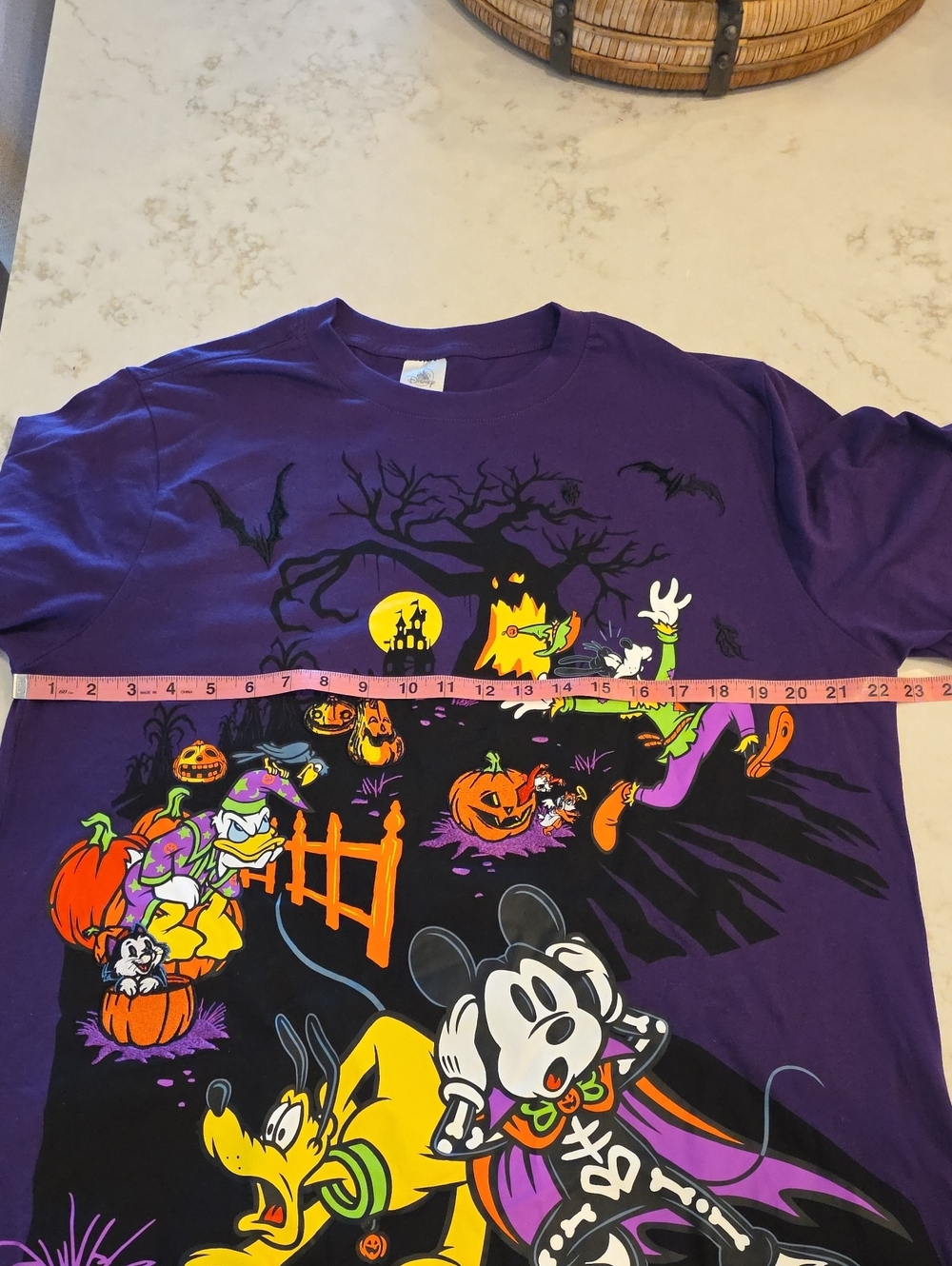 Disney Adult Halloween Cotton T-Shirt Mickey Donald Goofy Pluto Unisex Sz L NWT - Picture 15 of 16